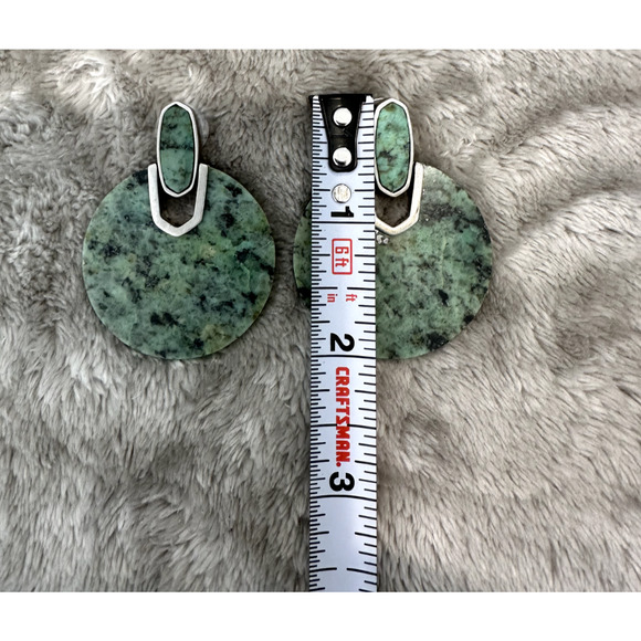 Kendra Scott Didi Dangle Statement Earrings Silver African Turquoise - Picture 3 of 4